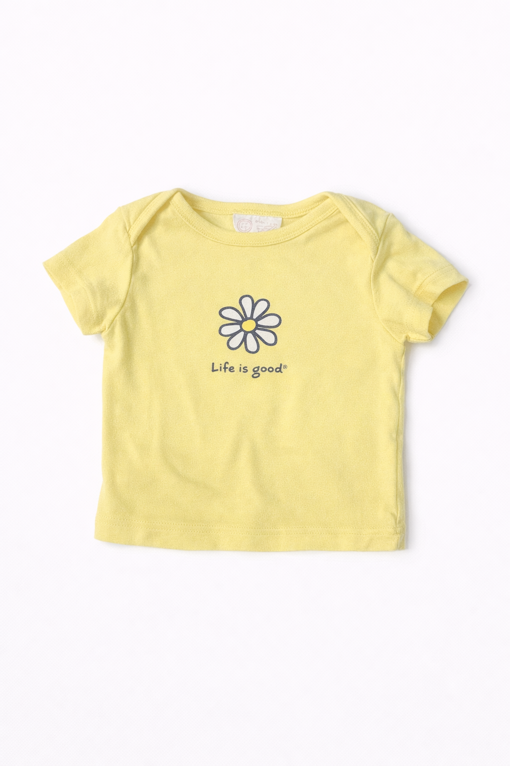 3-6M | Old Navy | Blue Jean Heart Bubble with Life is Good Yellow Shirt | GUC