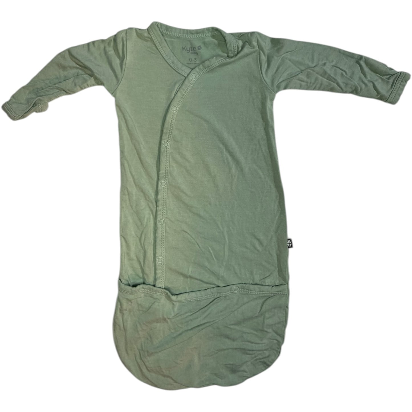 0-3M | Kyte Baby | Light Green Front Snap Bamboo Bundler | GUC