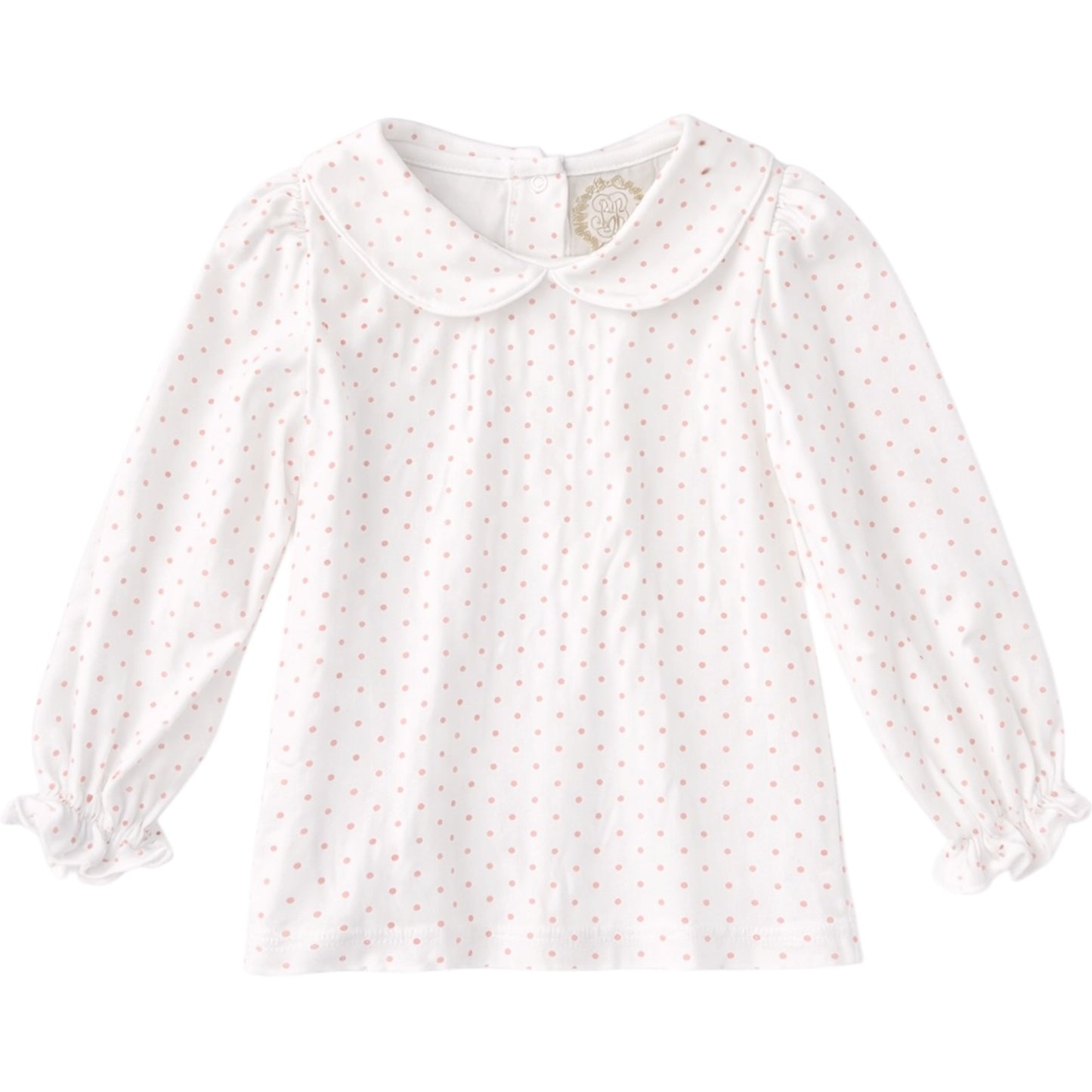 3T | The Beaufort Bonnet Company | White & Pink Polka Dot Long-Sleeve Blouse | EUC