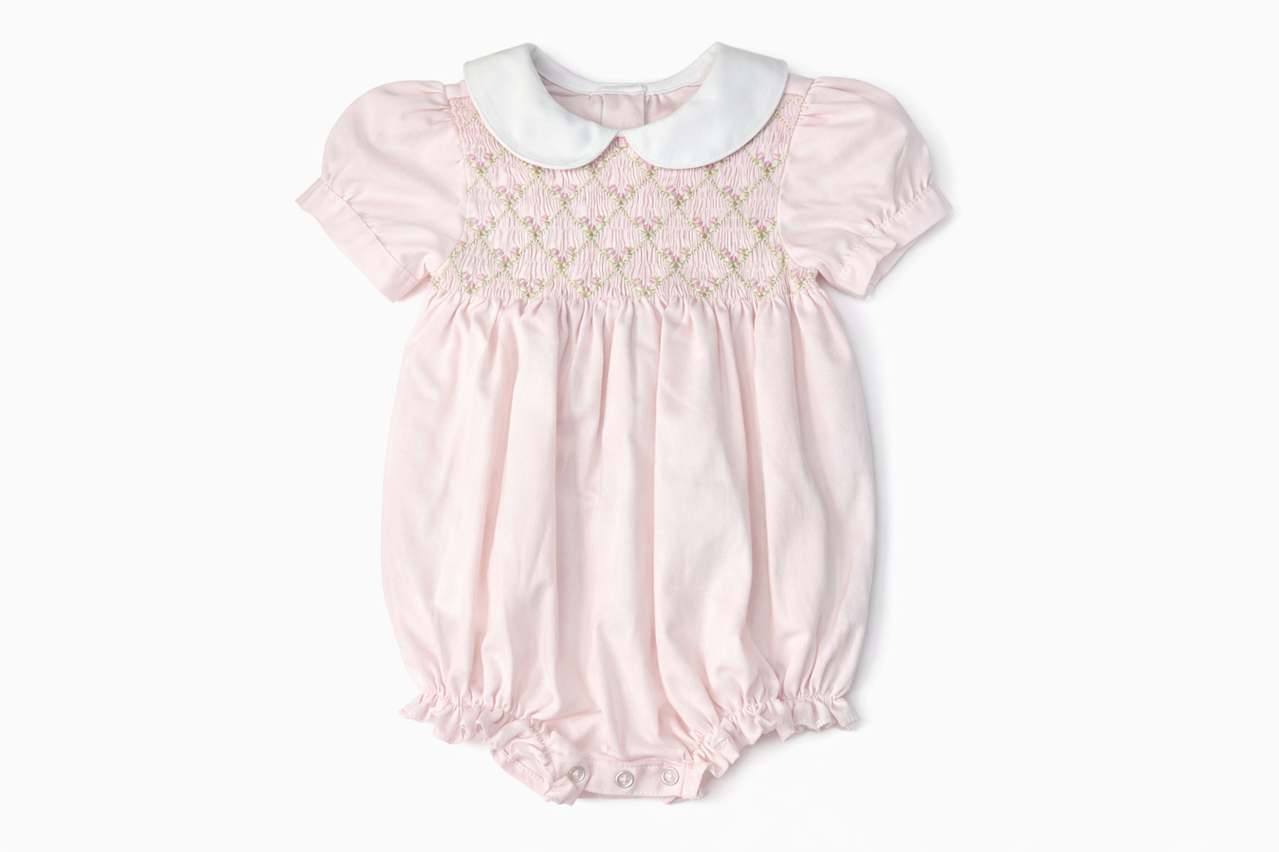 3M | Friedknit Creations | Light Pink Smocked Bubble | EUC