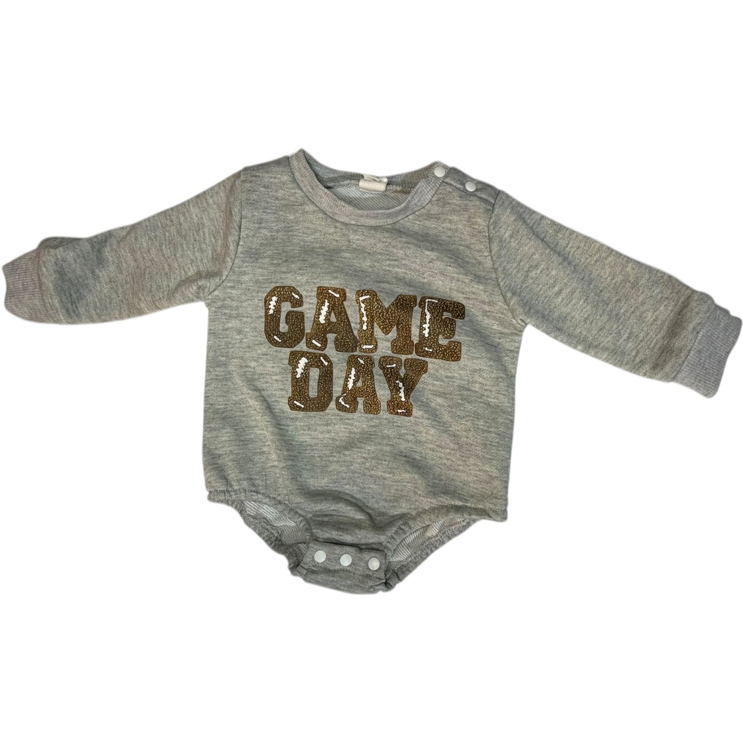 3-6M | Shein | Gray Game Time Football Bubble | EUC