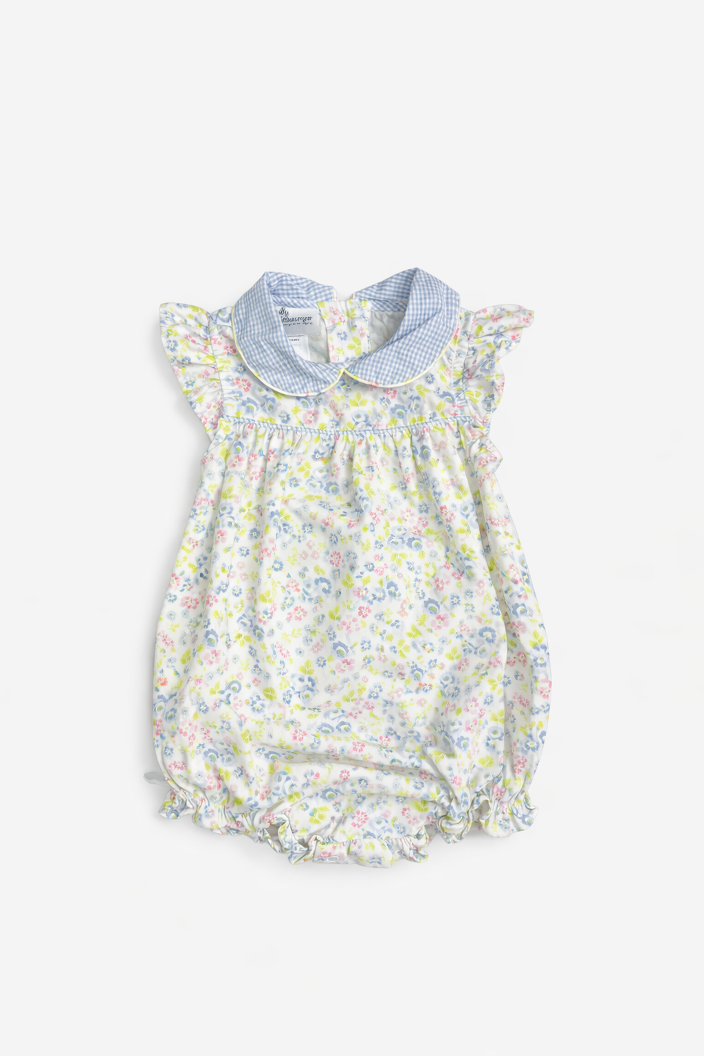 Size 3M | Baby Blessing | Blue Floral Bubble | EUC