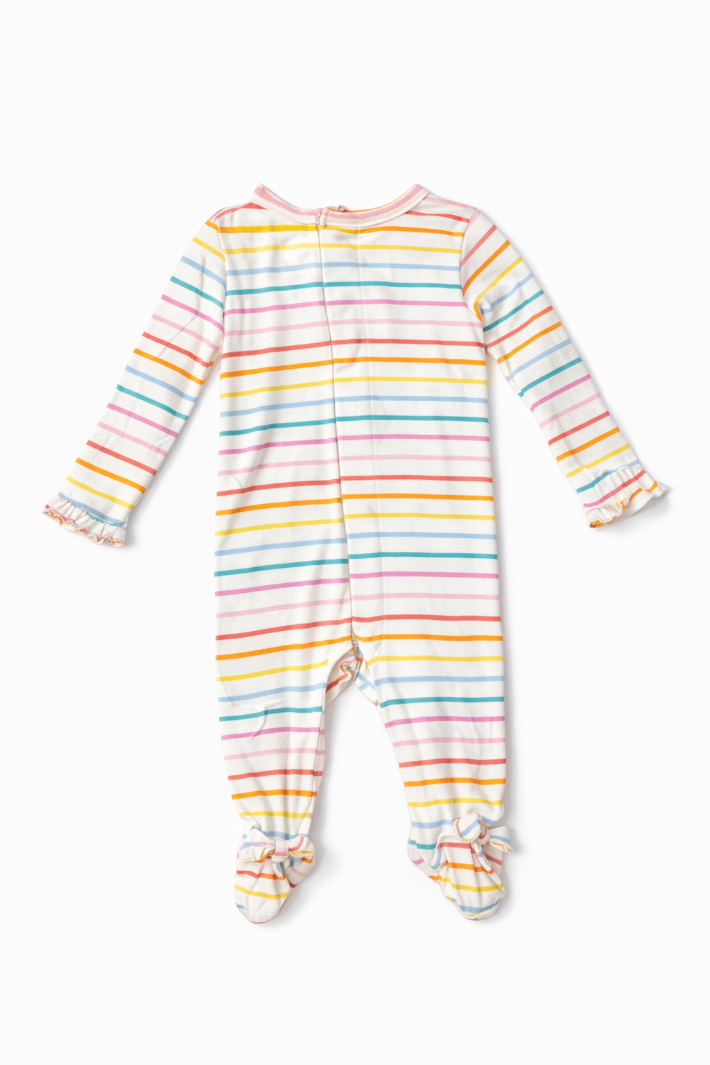 0-3M | Magnetic Me | Rainbow Striped Footie Sleeper | GUC