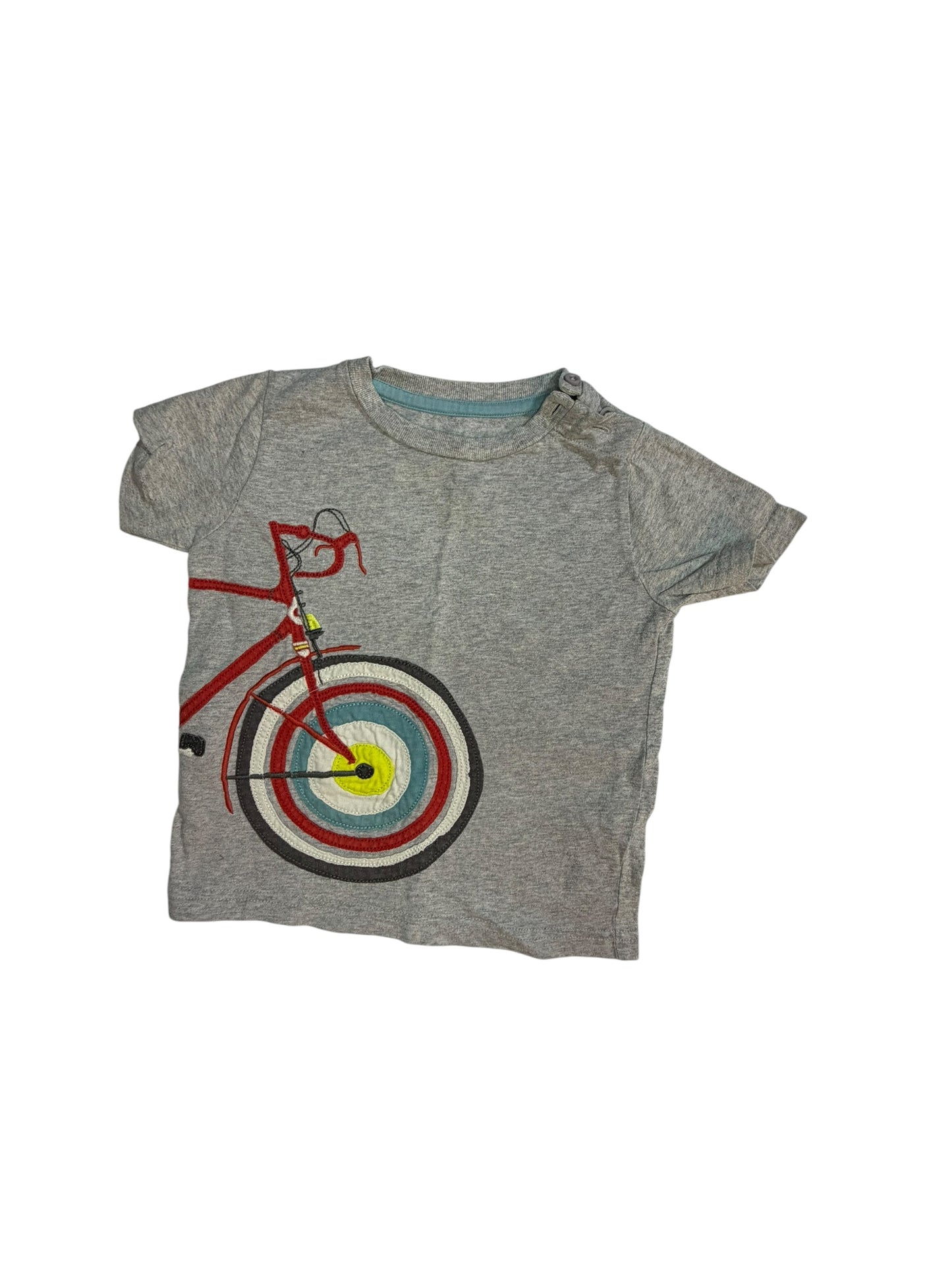 1.5/2 | Mini Boden | Gray Short-Sleeve Bicycle Shirt | GUC