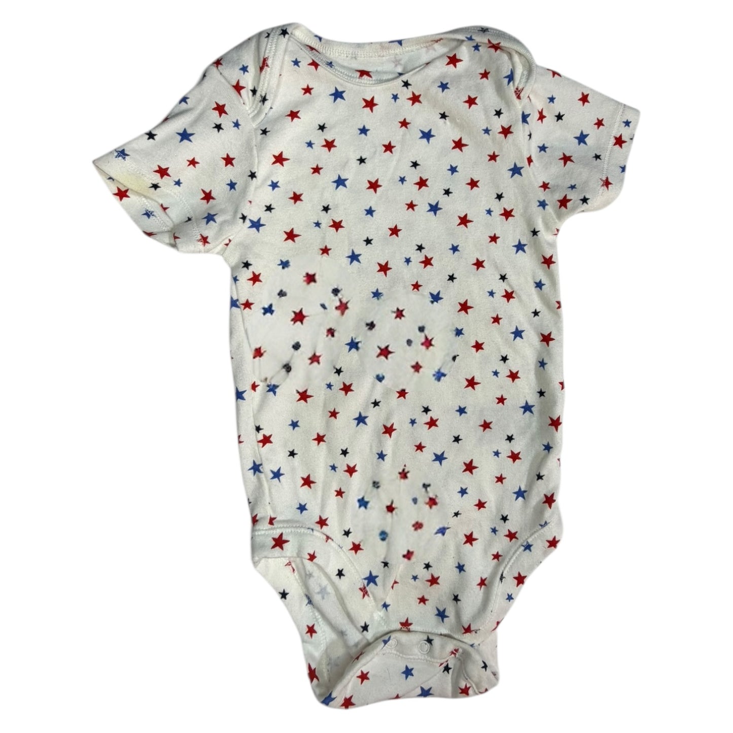 Sizes 0-3M & 18-24M | Old Navy | Sibling Matching Patriotic Stars Onesies | EUC