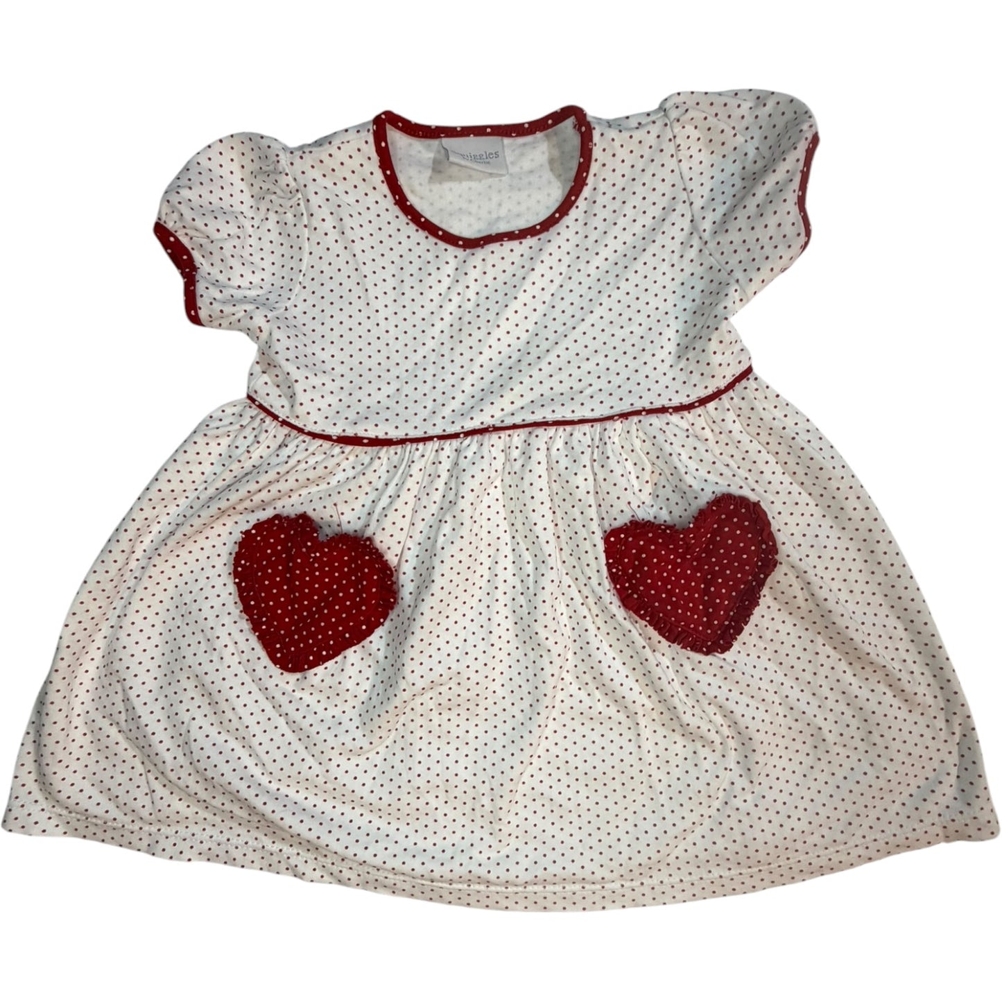 24M | Squiggles by Charlie | White and Red Polka Dot Dress | EUC