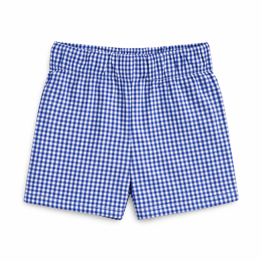 Size 6M | Baby Boy | W Color Works | Blue Checkered Swim Trunks | GUC