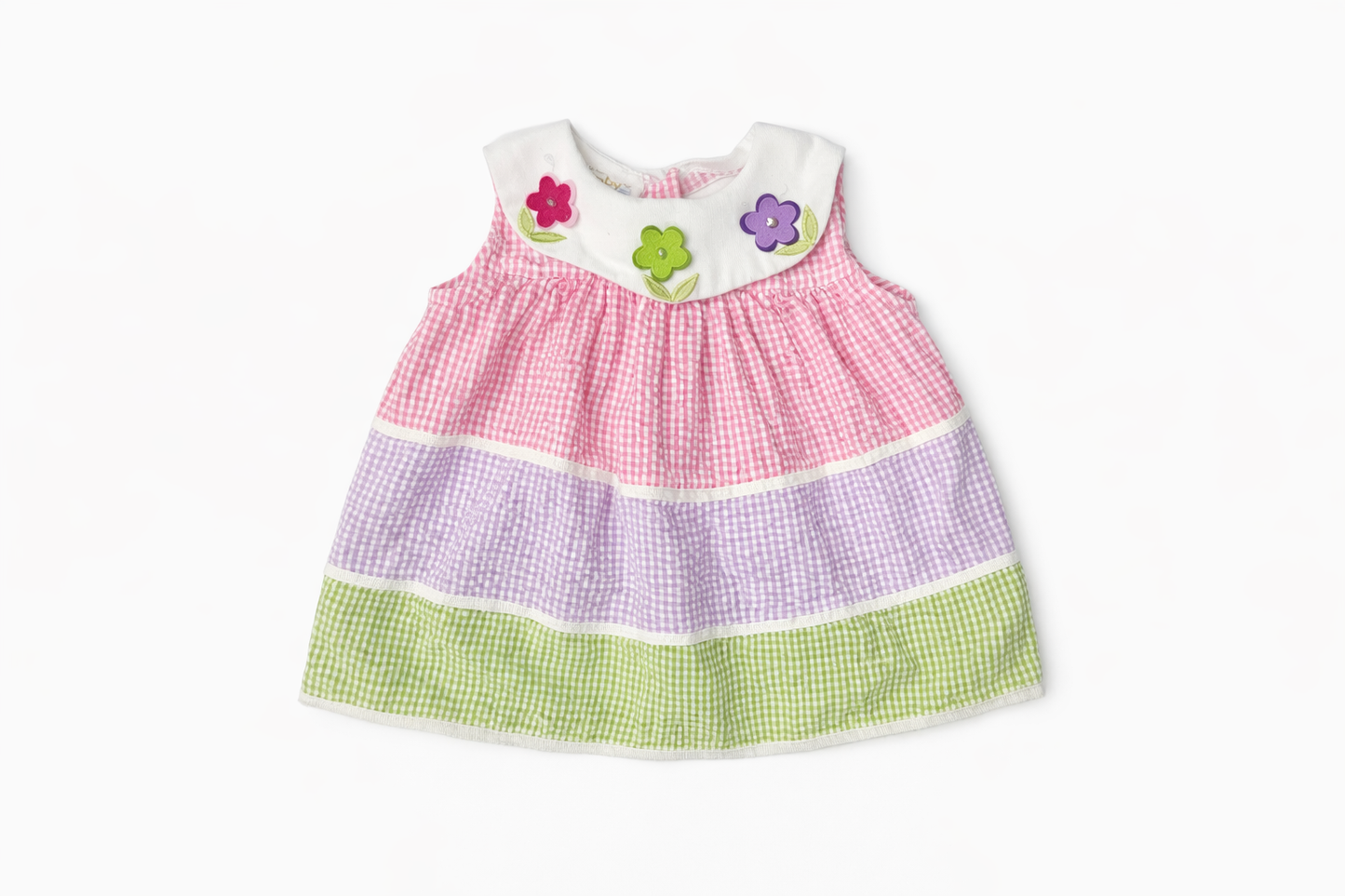 9-12M | Sunshine Baby | Multicolored Flower Dress | EUC