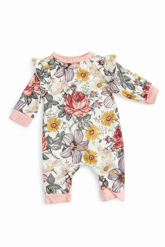 Est. Size 3-6M | Shein | Neutral Floral Romper | EUC