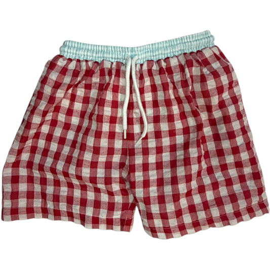 Est. 6Y | The Smocking Place | Red & White Checkered Shorts | GUC