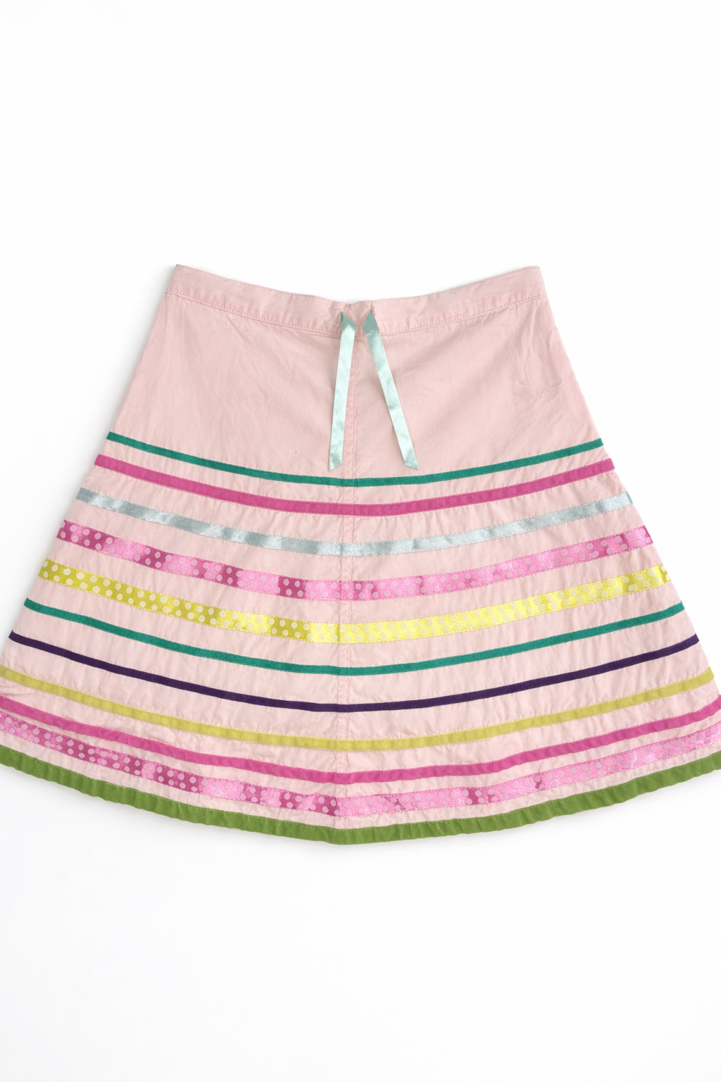 Size 9-10Y (Fits 8) | Mini Boden | Pink Striped Skirt | GUC