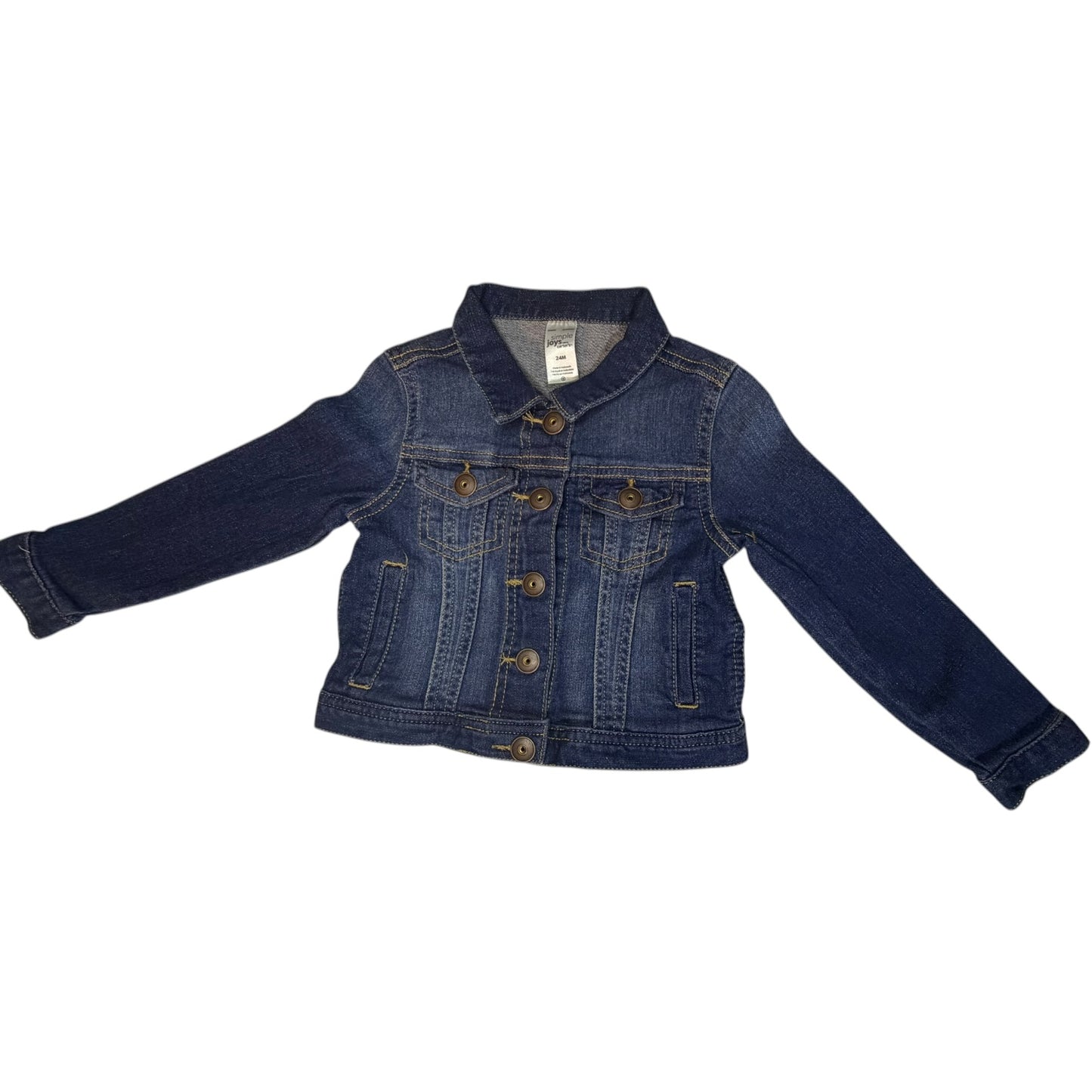 24M | Simple Joys by Carter's | Denim Blue Jean Jacket with Snap Buttons | EUC