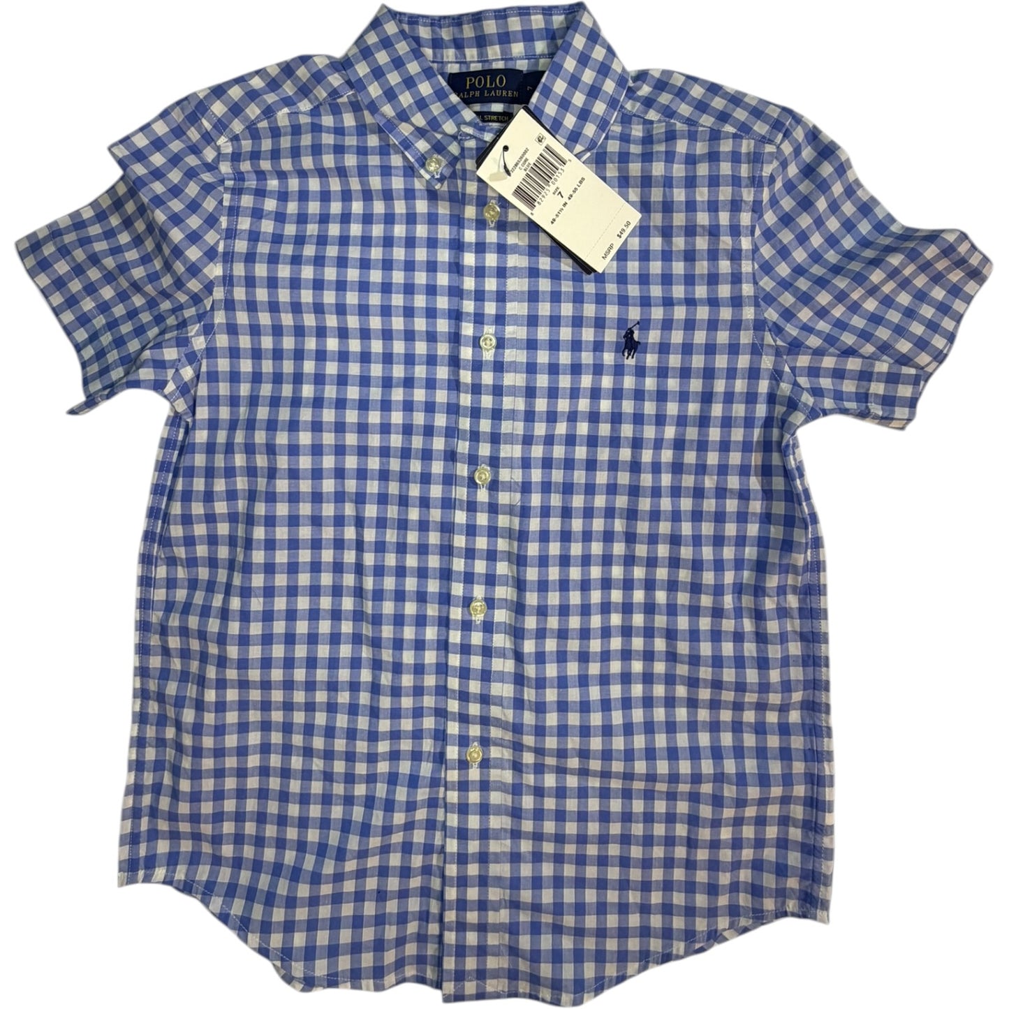 7 | Polo Ralph Lauren Blue & White Checkered Button Down | NWT