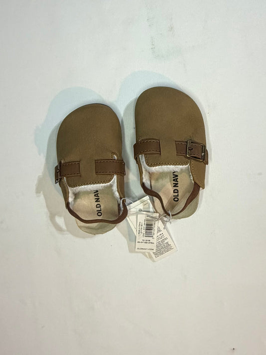 Old Navy Brown Fur Footbed Sandals size 12-18M new with tags