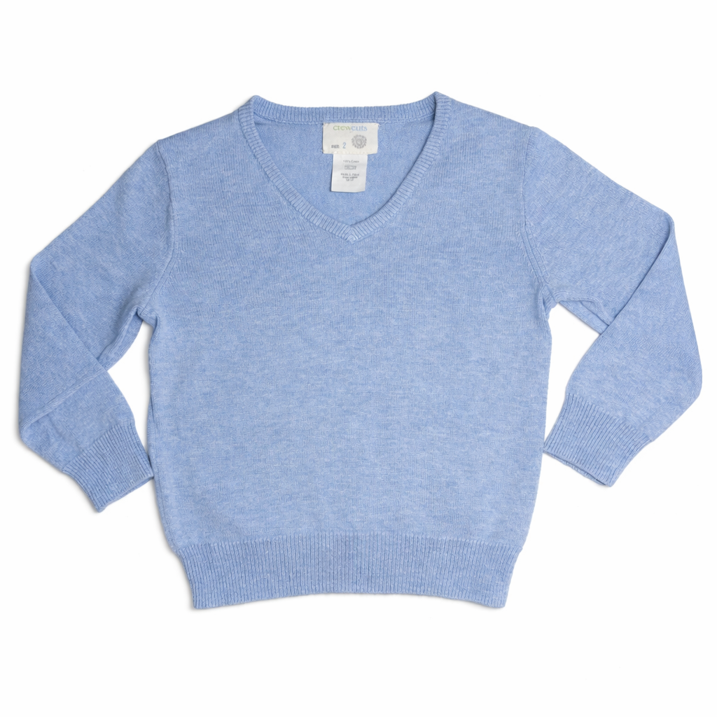 Size 2 | Crewcuts | Light Blue V-Neck Sweater | GUC