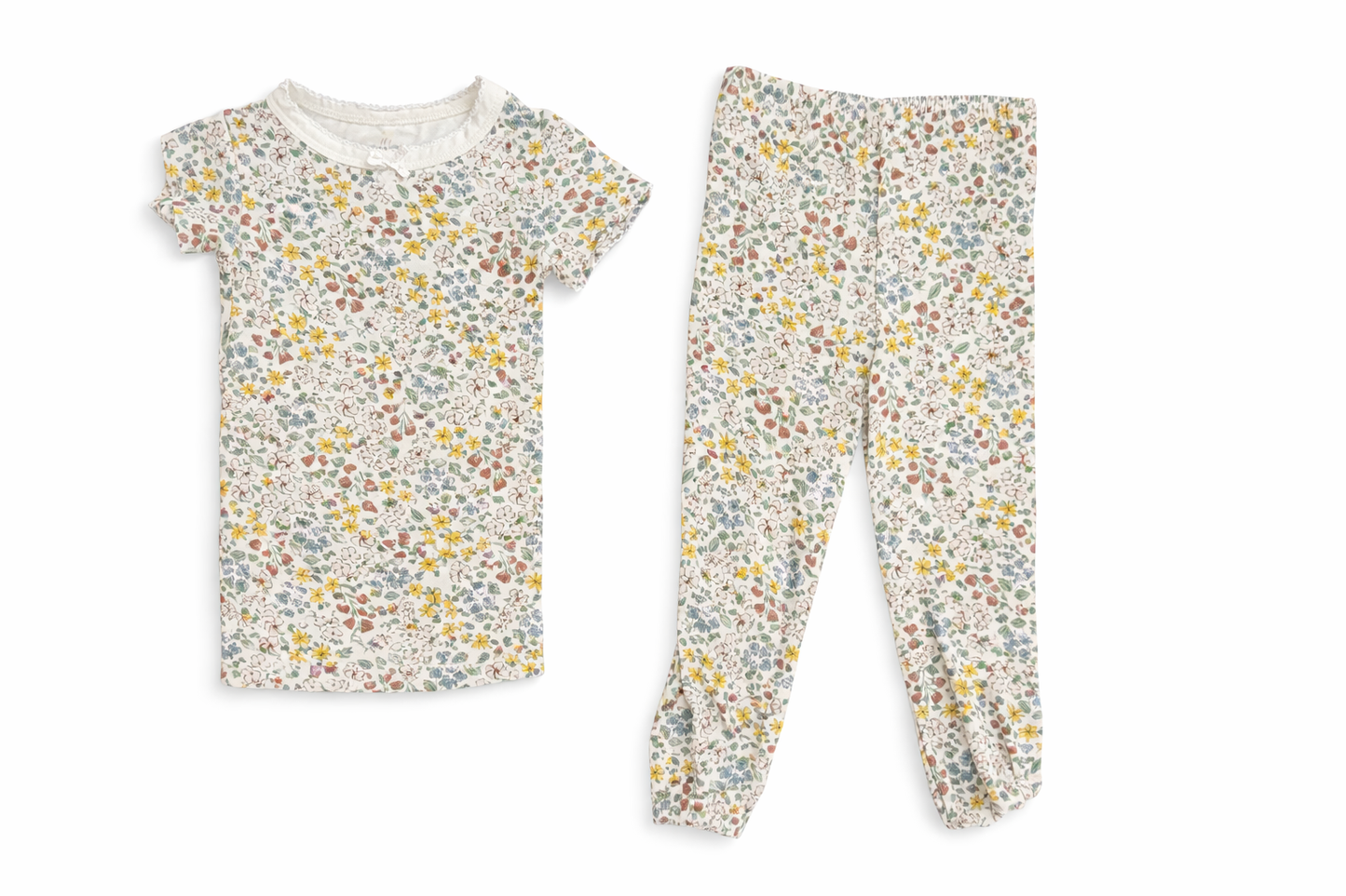Size 18M | Milkberry | Neutral Floral Bamboo Pajama Pant Set | GUC