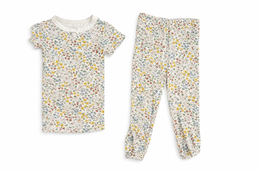Size 18M | Milkberry | Neutral Floral Bamboo Pajama Pant Set | GUC