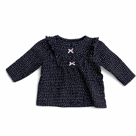 Size 6-9M | Child of Mine | Baby Girl Black Long Sleeve Top | GUC