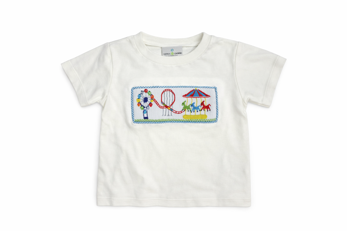 Size 4/5 | Castles & Crowns | White Short Sleeve Fair Shirt | GUC