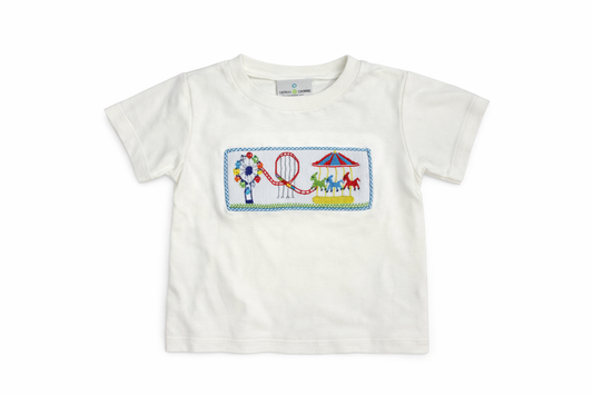 Size 4/5 | Castles & Crowns | White Short Sleeve Fair Shirt | GUC