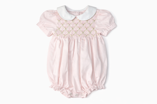 3M | Friedknit Creations | Light Pink Smocked Bubble | EUC