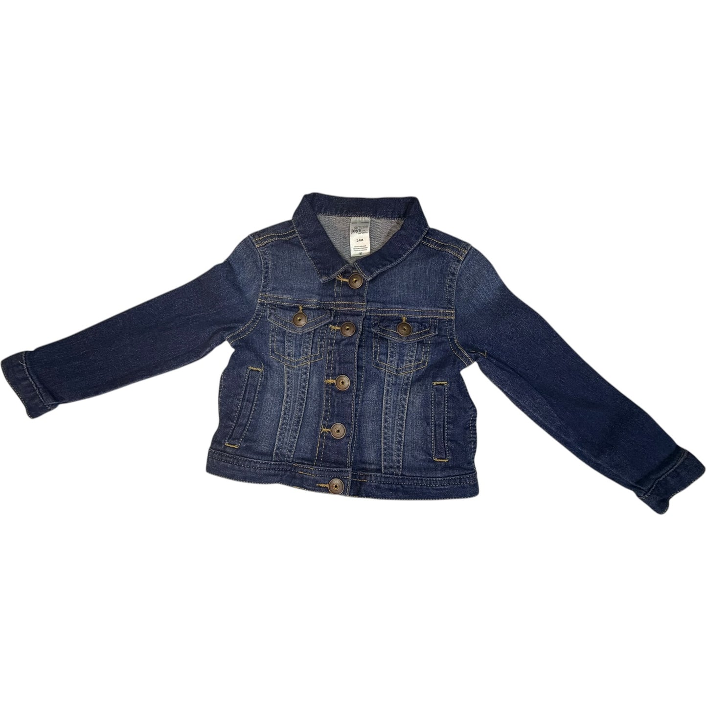 24M | Simple Joys by Carter's | Denim Blue Jean Jacket with Snap Buttons | EUC