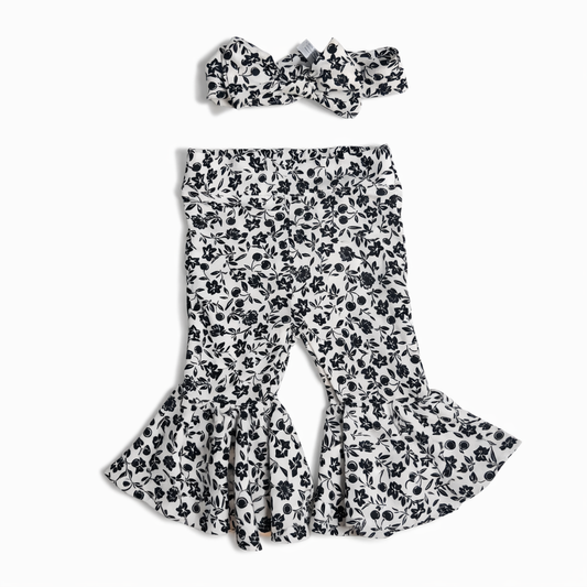 Size 6M | Baby Essentials | Black Pants & Headband Set | GUC