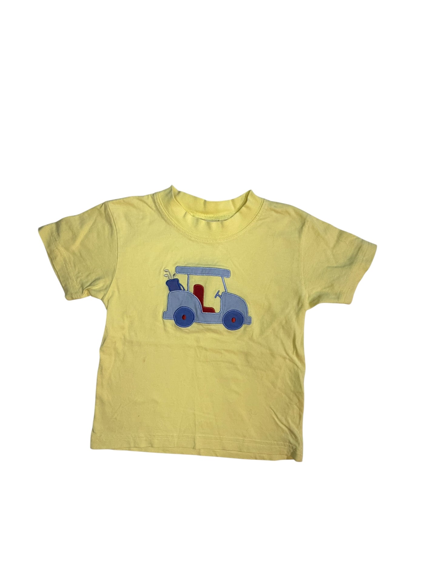 2T | Luigi Kids | Yellow Short-Sleeve Golf Cart Shirt | GUC