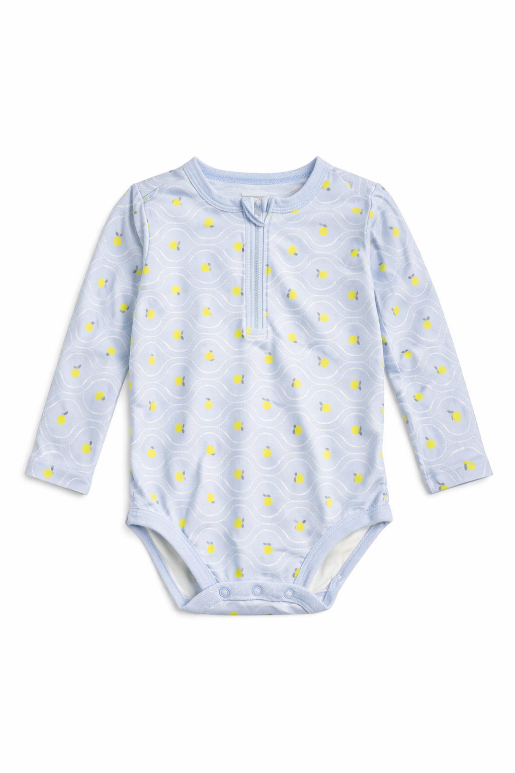 Size 12M | Carter's | Blue Lemon Long Sleeve Swimsuit | GUC