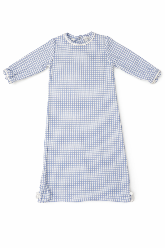 3-6M | Lila & Hayes Blue Gingham Nightgown | EUC