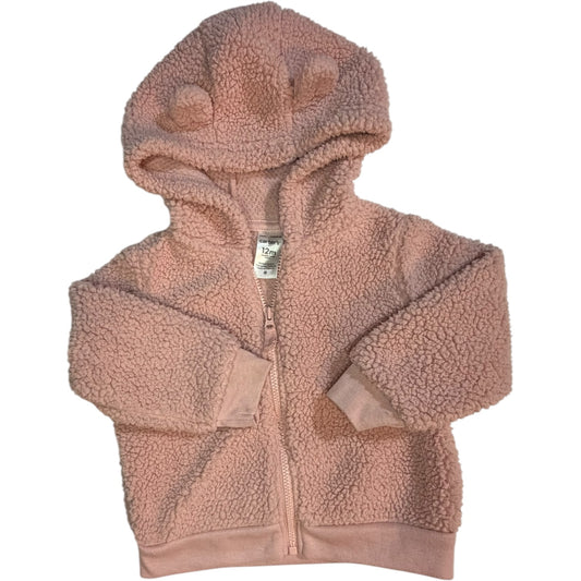 12M | Carter's | Light Pink Teddy Bear Jacket | GUC
