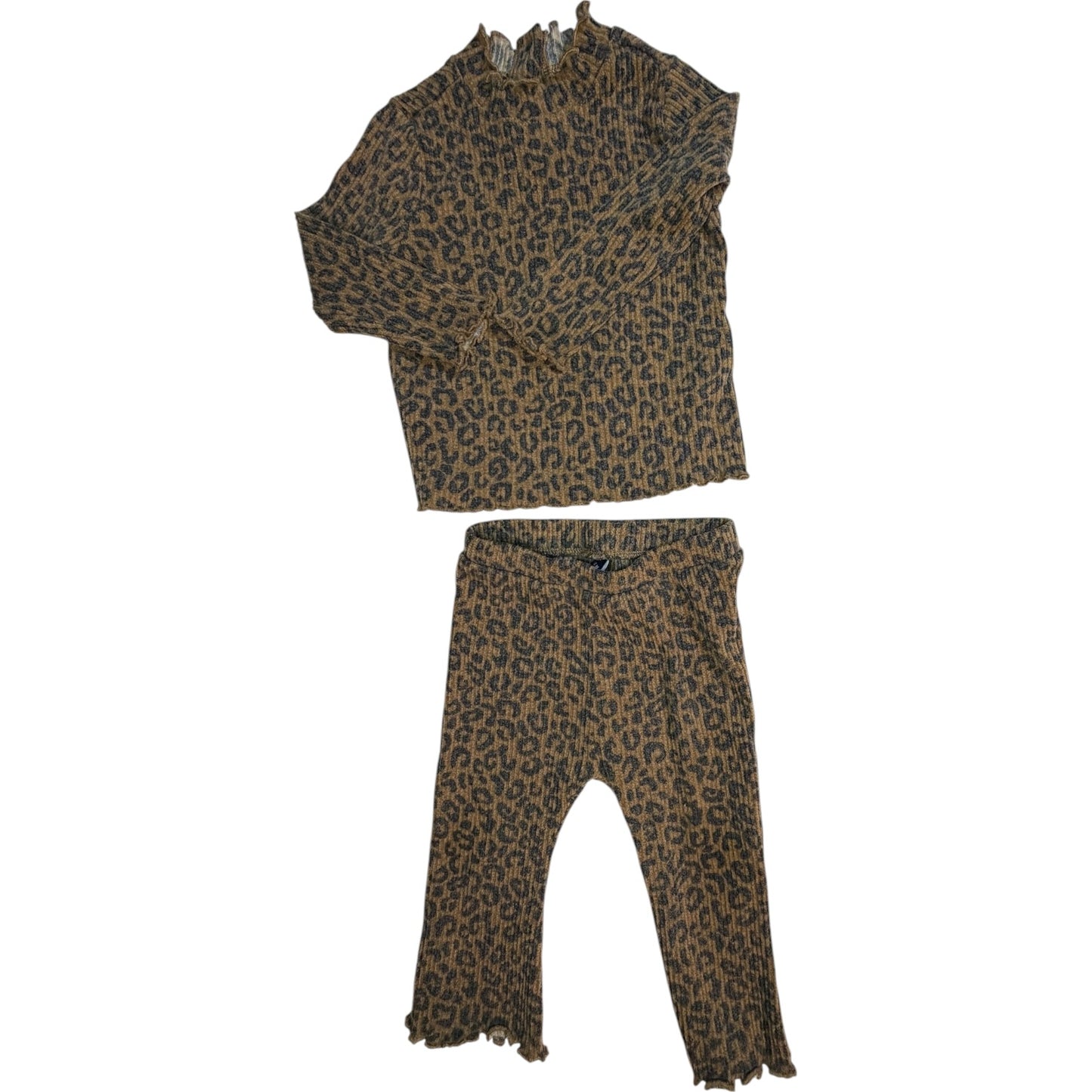 12-18M | Old Navy | Leopard Long-Sleeve & Pants Outfit Set