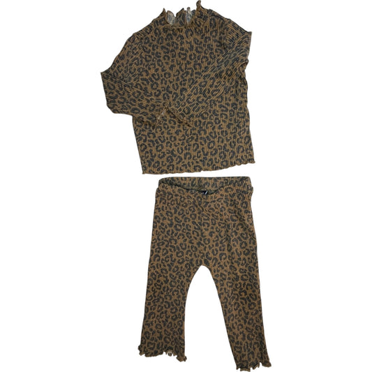 12-18M | Old Navy | Leopard Long-Sleeve & Pants Outfit Set