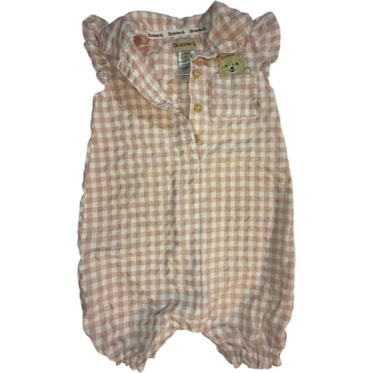 24M | Bear Paw | Baby Pink Gingham Shortall | GUC