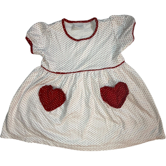 24M | Squiggles by Charlie | White and Red Polka Dot Dress | EUC
